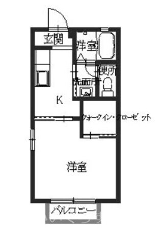 シャーメゾンユタニＡ棟の物件間取画像